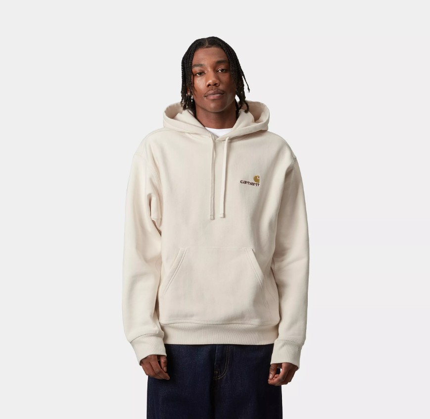 Carhartt WIP Hooded American Script Sweat Natural