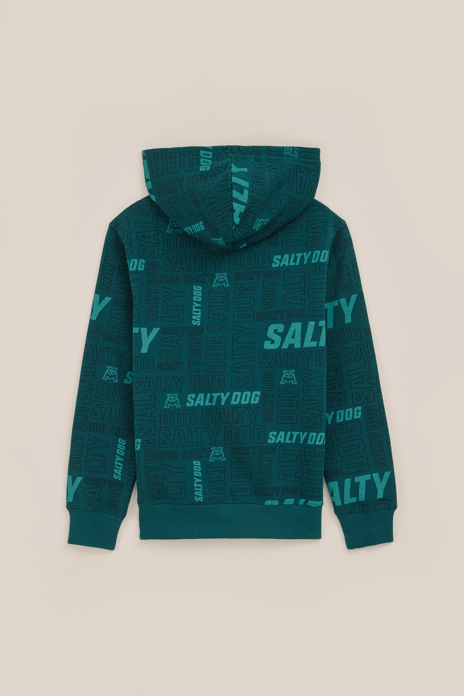Jongens hoodie met opdruk Salty Dog Petrol