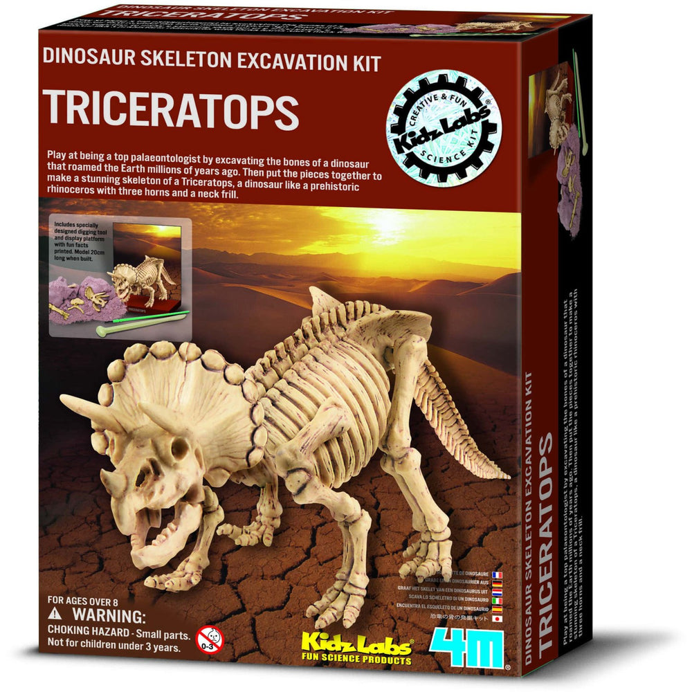 Køb 4M Kidz Labs/Dig A Triceratops Skeleton