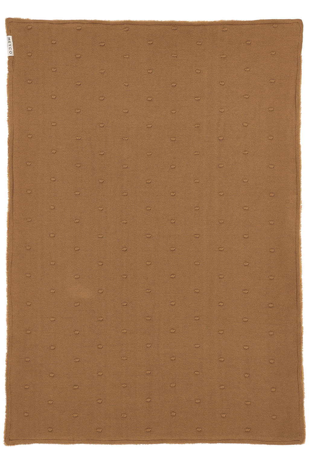 reversible baby ledikantdeken Mini Knots Teddy 100x150 cm Toffee