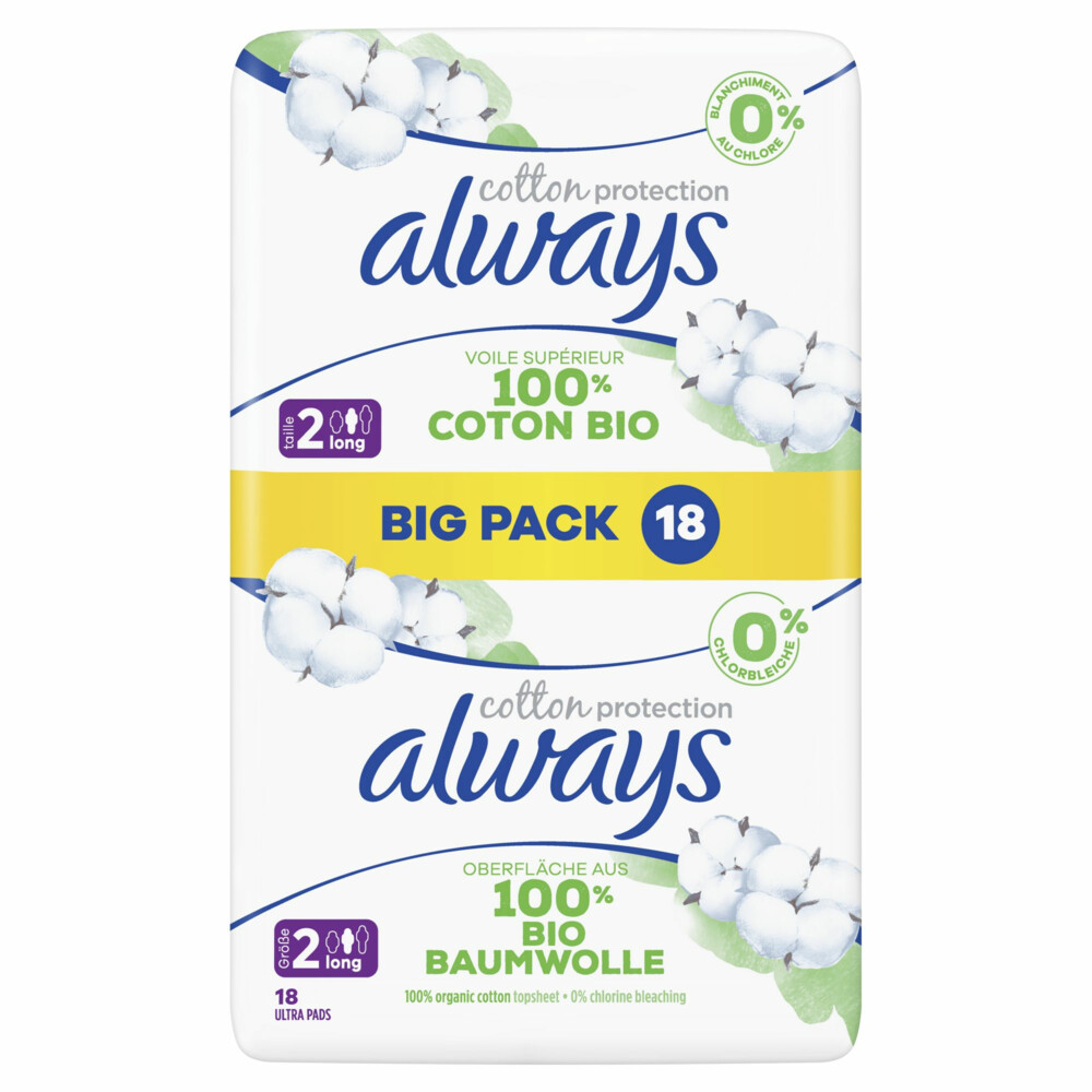Always Maandverband Bio Cotton Long54 stuks