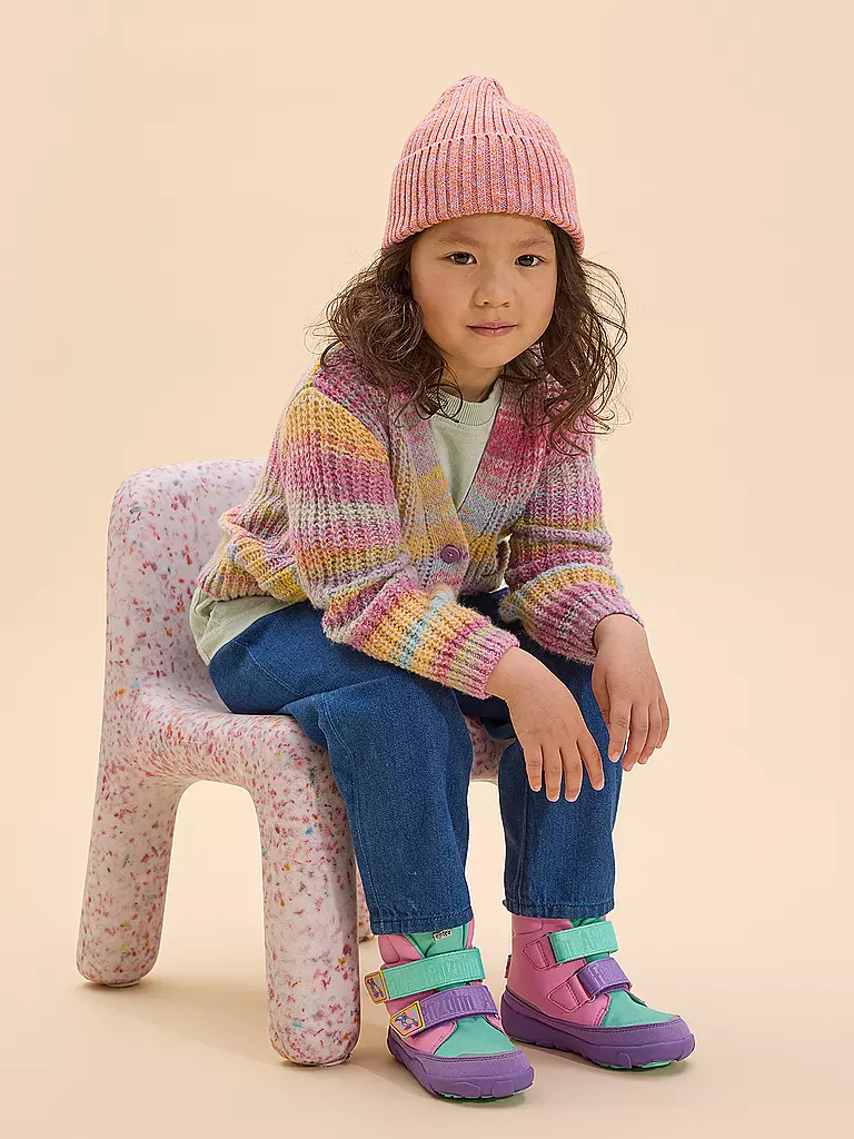 AFFENZAHN Kinder Winterstiefel VEGAN COMFY Kreativ Tukan rosa