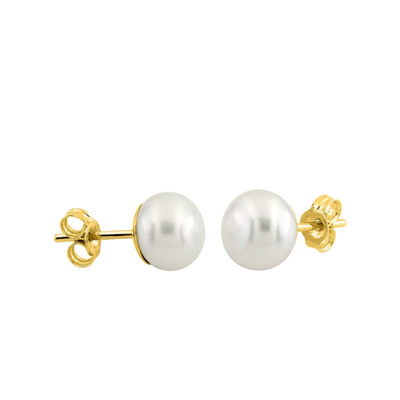 Boucles d'oreilles femme - perle - Or 9 Carats