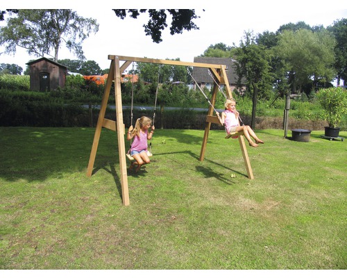 Dubbele schommel axi Schommel hout bruin