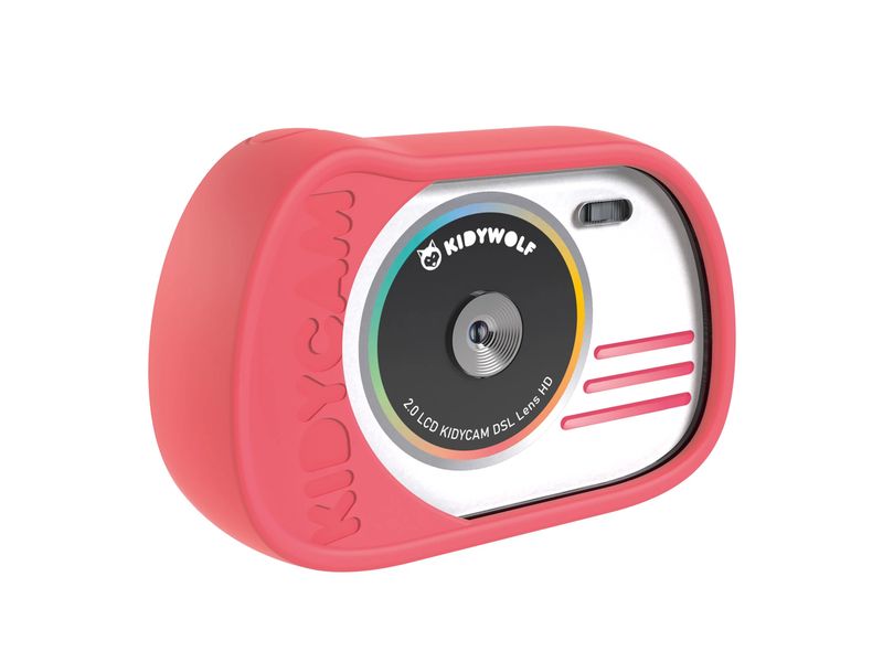 Kidywolf Foto- und Videokamera Rosa Kinderkamera mit Blitzfunktion
