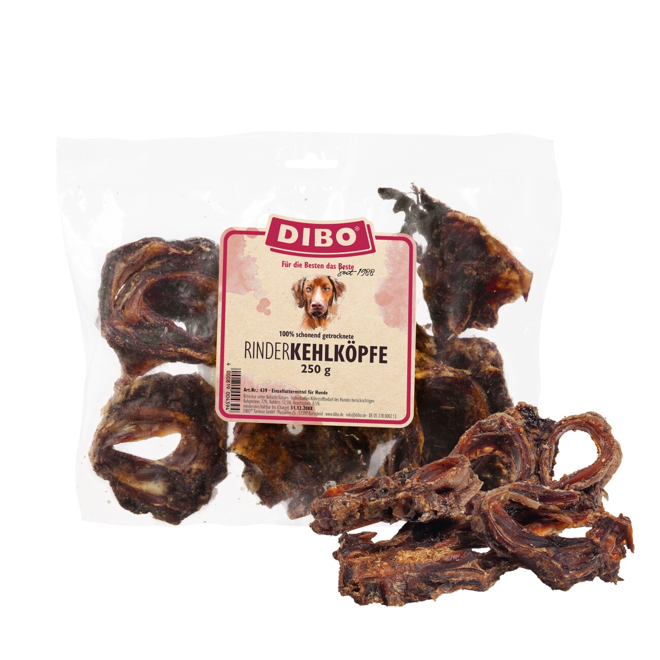 DIBO Rinderkehlköpfe geschnitten 2x250g