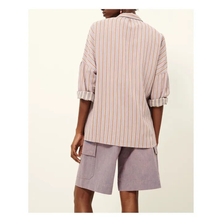 Sessùn Chemise Ample Botan Rayures | Violet
