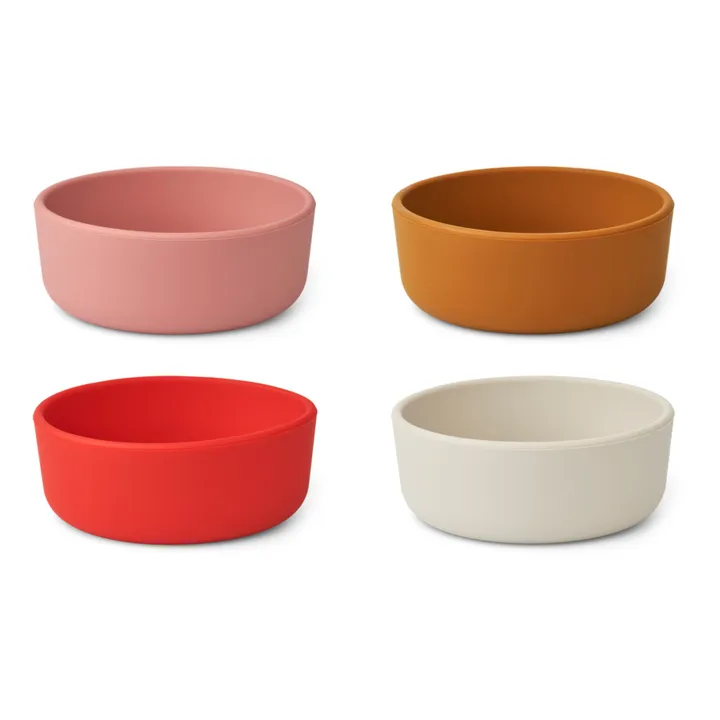 Liewood Bols en silicone Iggy - Set de 4 | Rouge