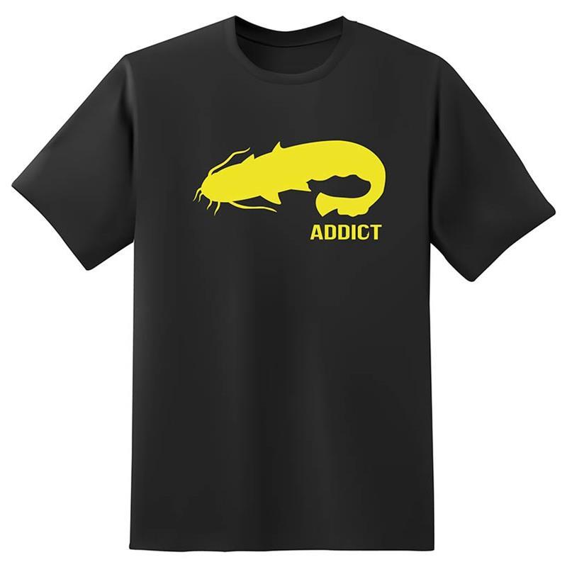 Tee Shirt Manches Courtes Homme Fishxplorer Addict Silure - Noir