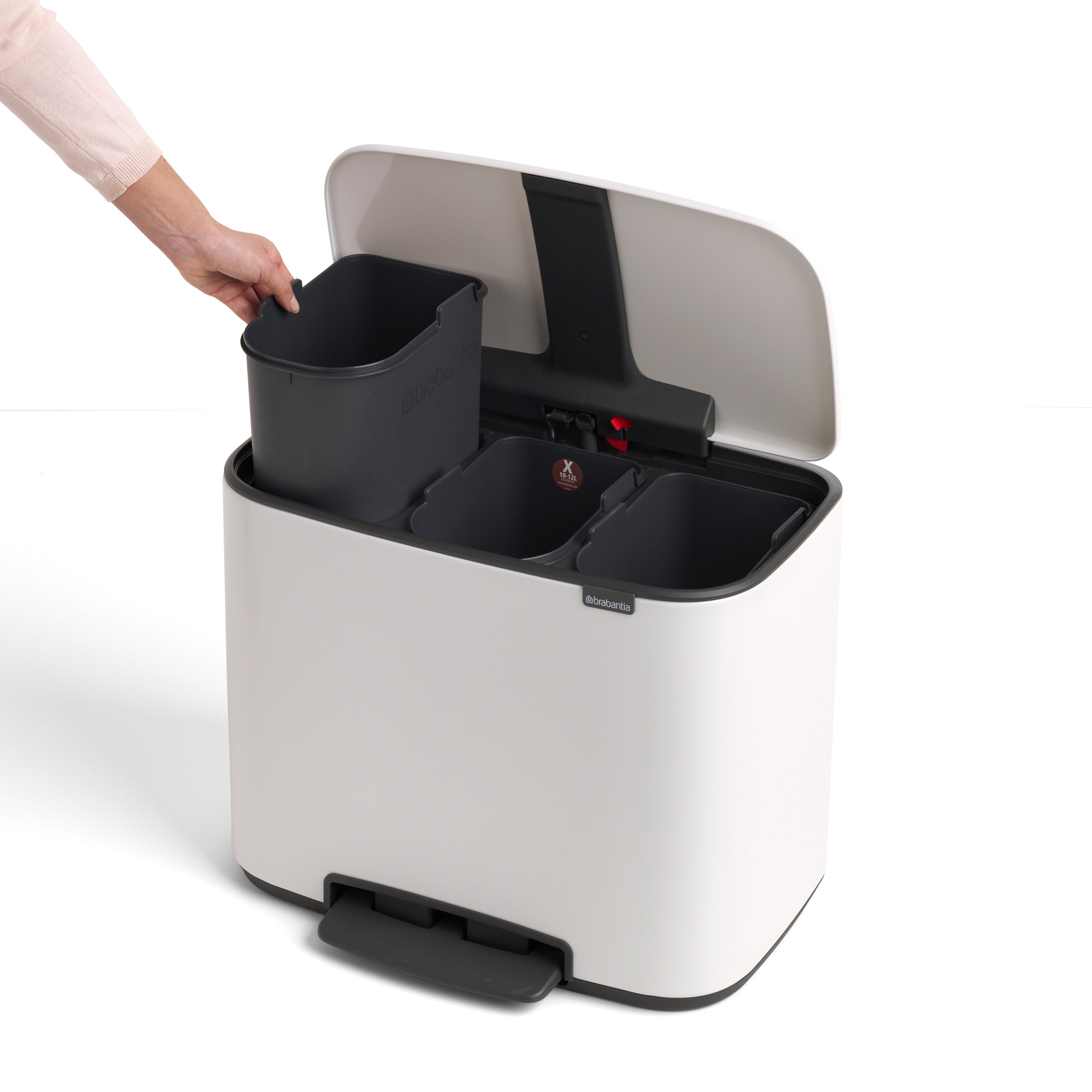 Brabantia Bo Pedaalemmer 3 x 11 L  - Wit
