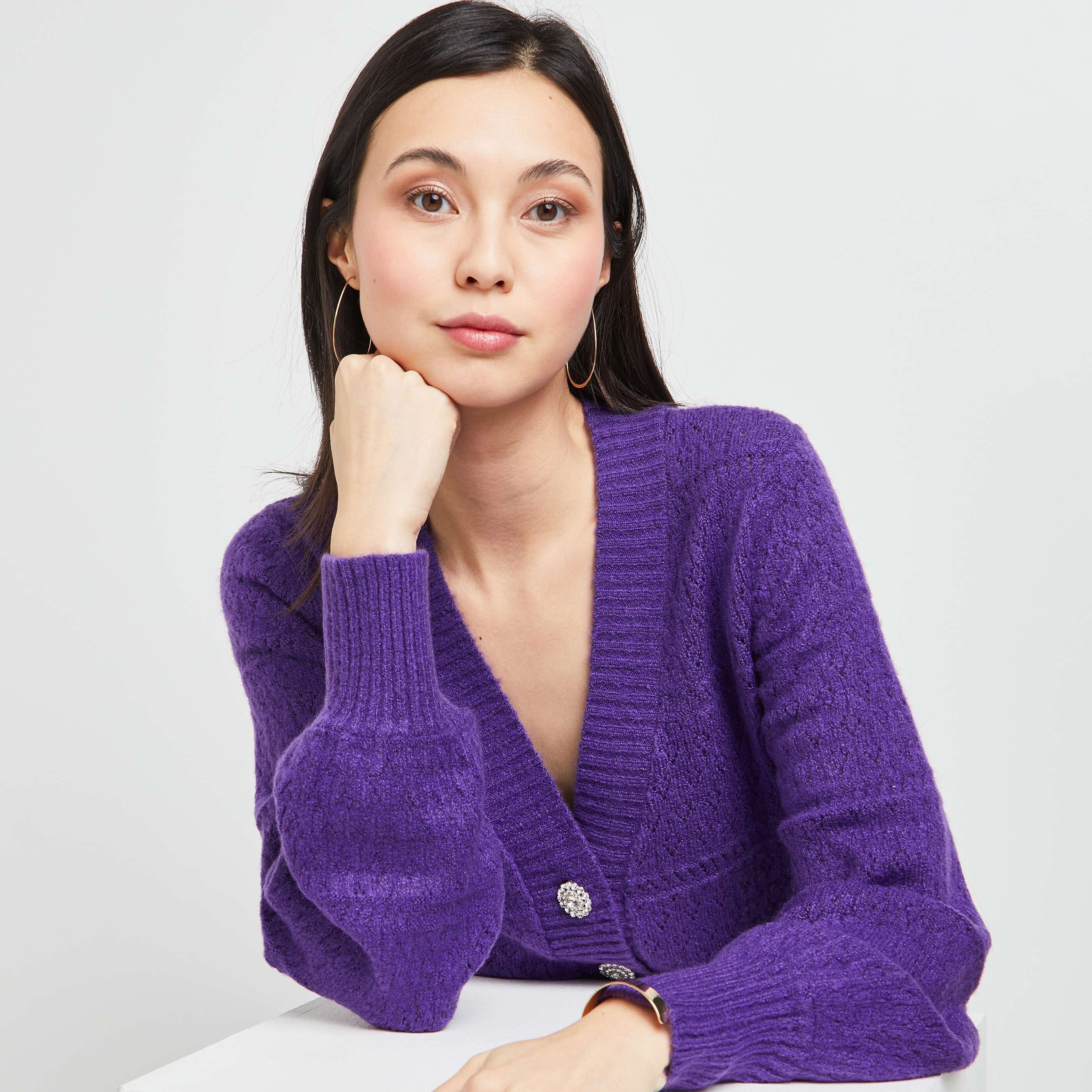 Gilet ajouré femme - VIOLET