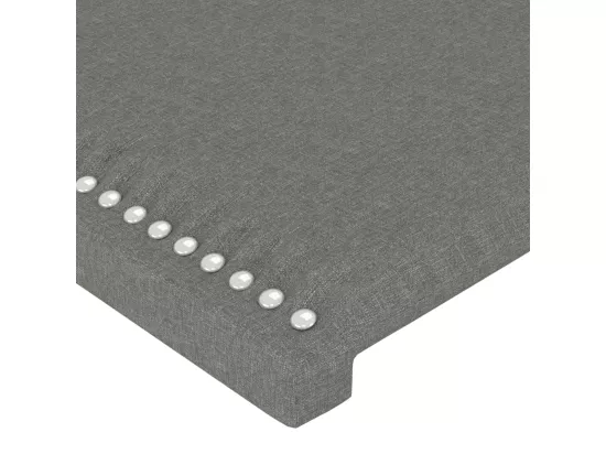 Tête de lit à LED Gris foncé 160x5x78/88 cm Tissu