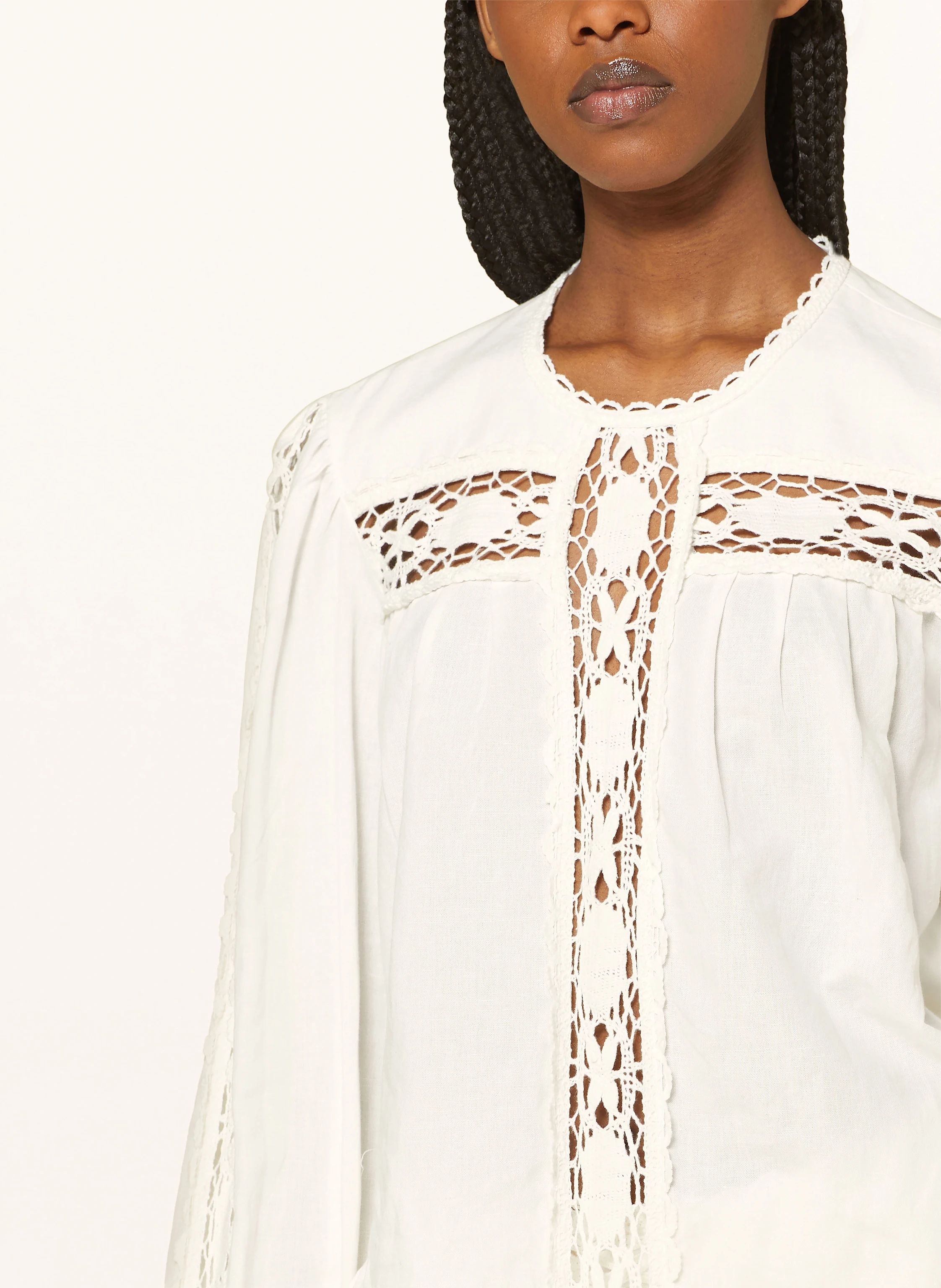 MARANT ÉTOILE Blusenshirt VALMIRA mit Leinen und Spitze
