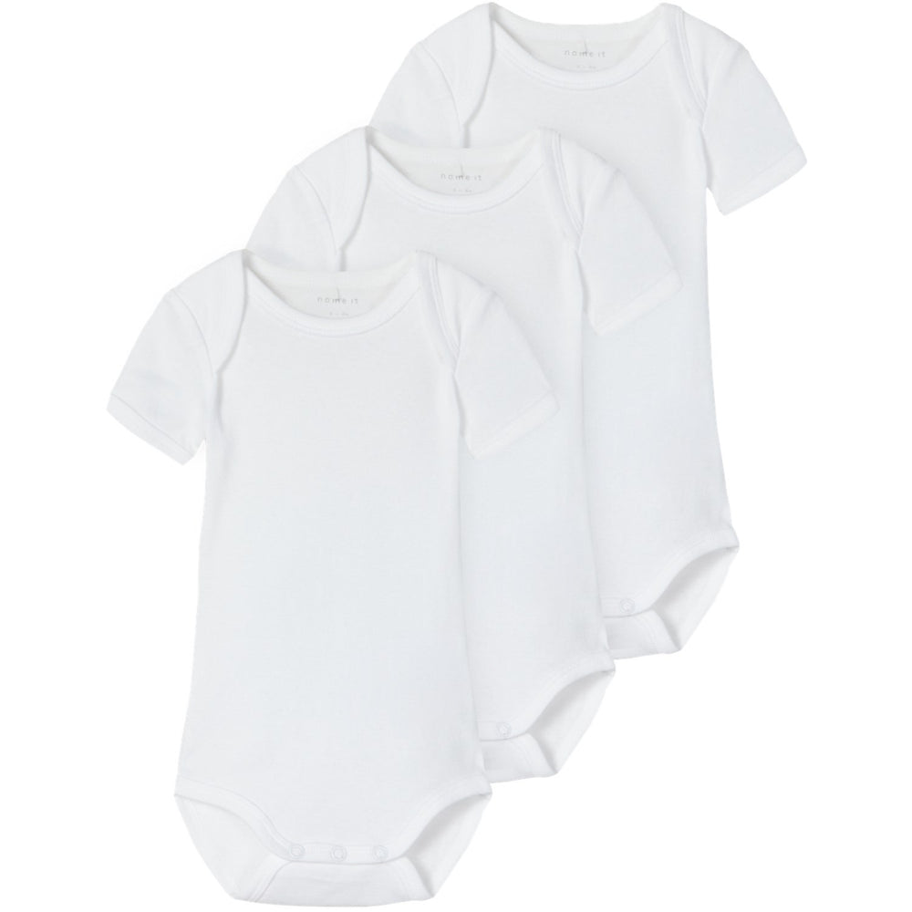 Køb Name It Bright White Body 3-Pak Solid White 4 Noos