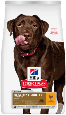 Hill's Science Plan Canine Adulte Santé Et Mobilité Grande Race Au Poulet 14kg