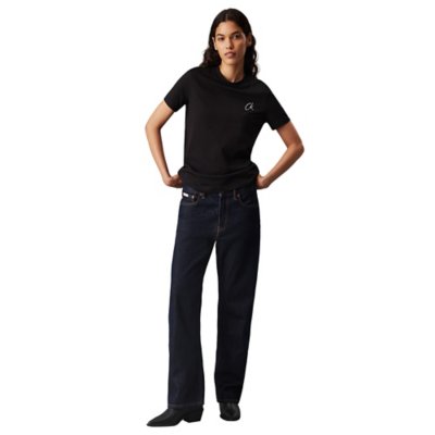 Tee-shirt à manches courtes femme Embroidered Ck Regular CALVIN KLEIN