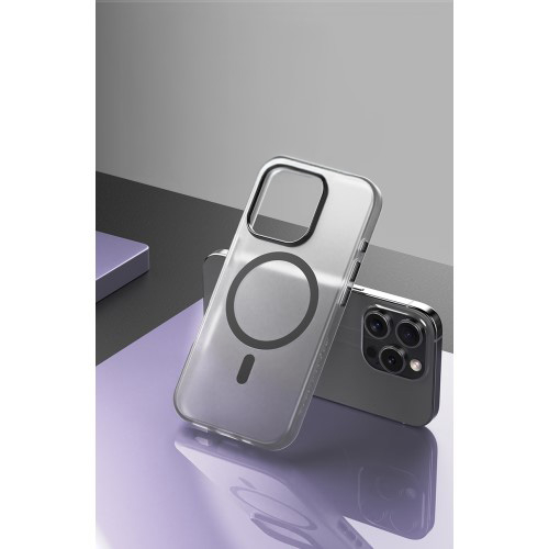 iPhone 16 Pro MagSafe Hybrid Hülle TPU Bumper Slim Design Matt - Schwarz