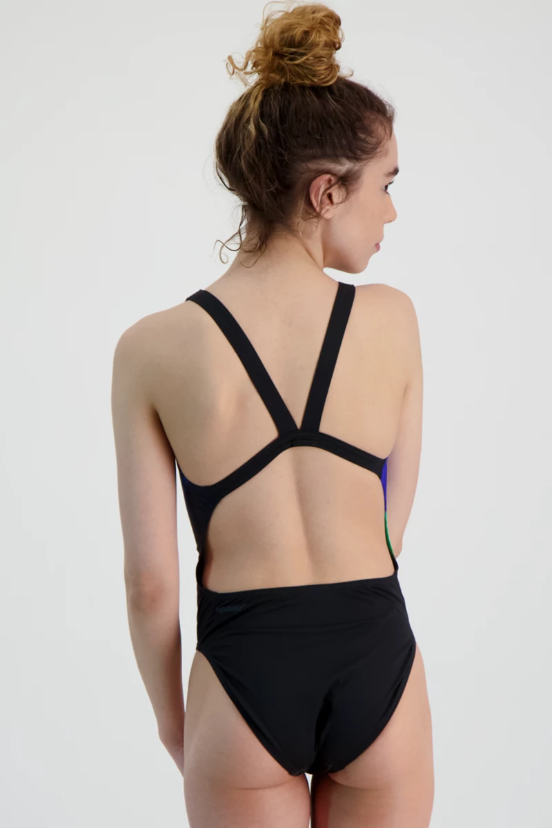 speedo Placement Digital Leaderback Damen Badeanzug