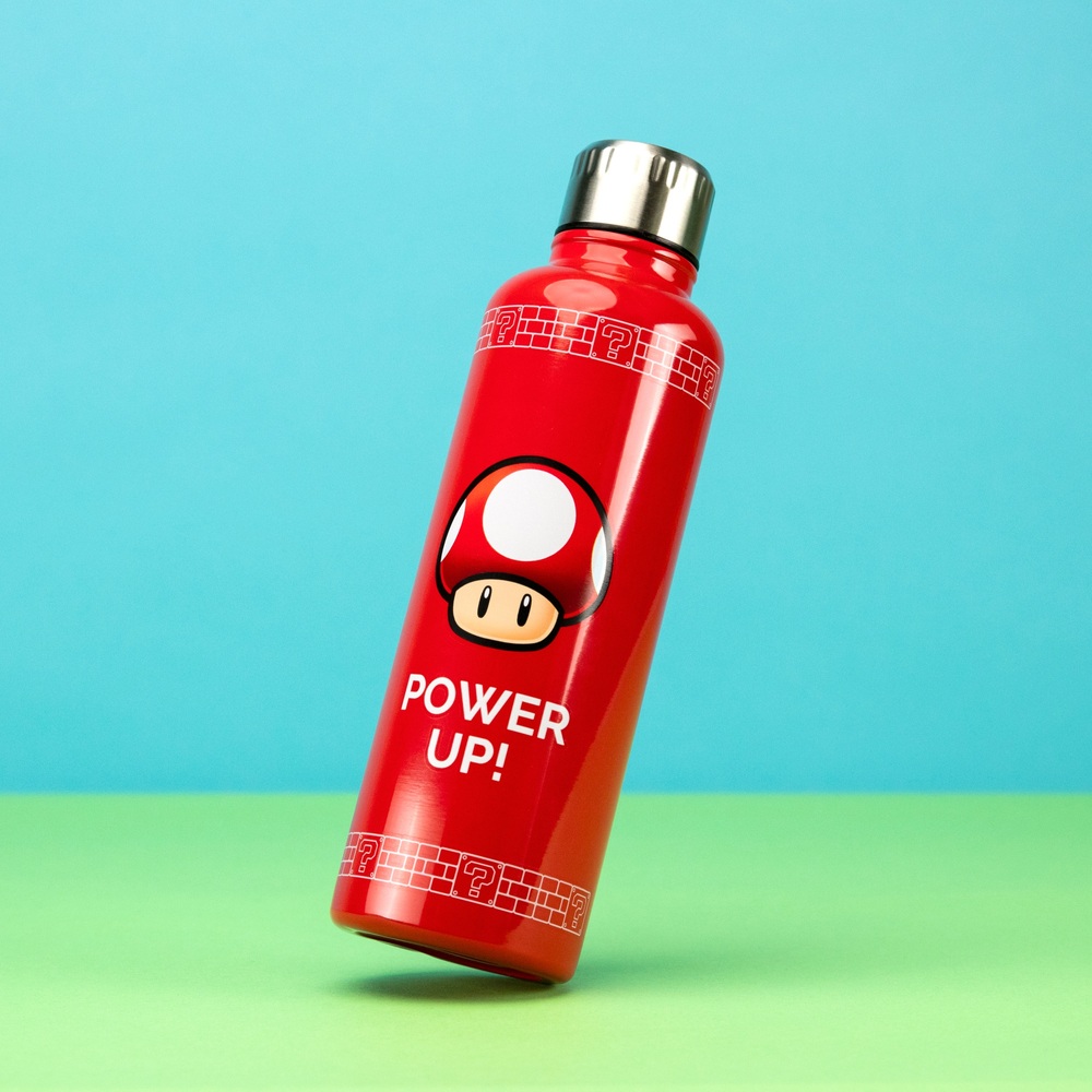 Super Mario Power Up Metall-Wasserflasche