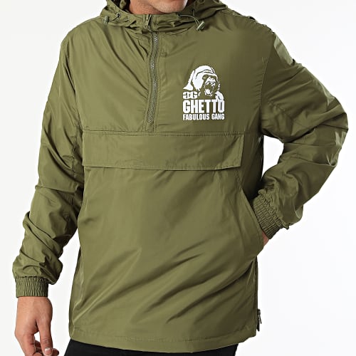 Coupe-Vent Gorilla Vert Kaki Blanc