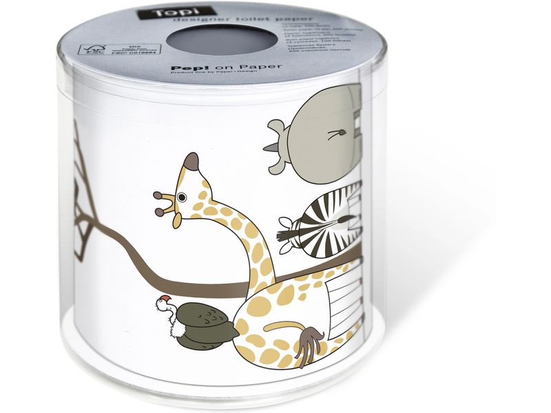 Paper   Design Toilettenpapier Animals  Rollen, 3-lagig, Me WC Papier mit Motiv