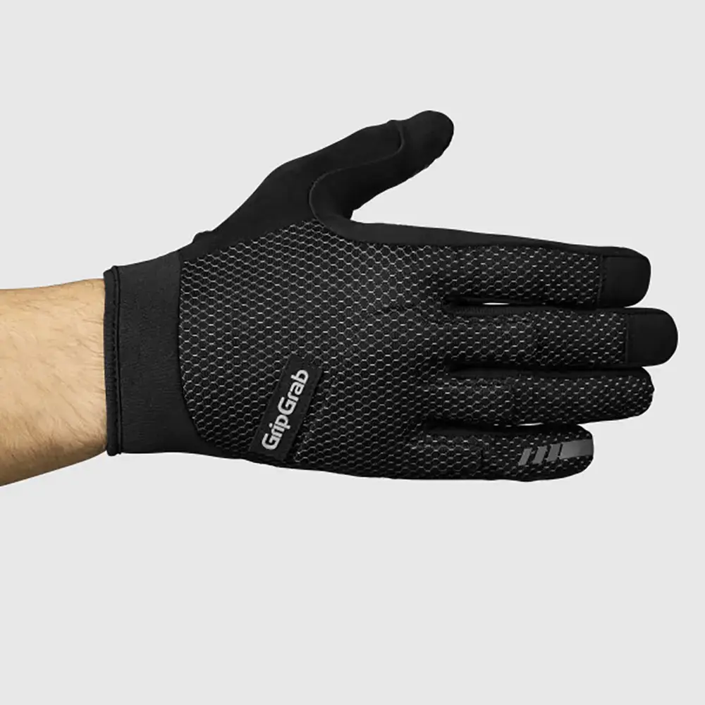 GripGrab Descent Guarded MTB Zomer Fietshandschoenen Lange Vingers Zwart