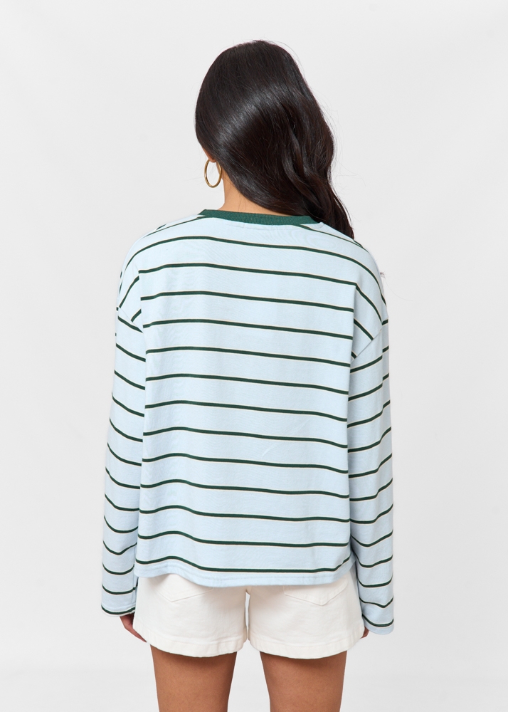 Friday Denim striped longsleeve lichtblauw