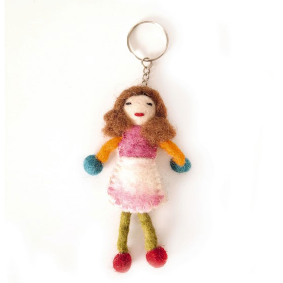 Schlüsselanhänger 'Puppe Bela', aus Filz, multicolor günstig bestellen