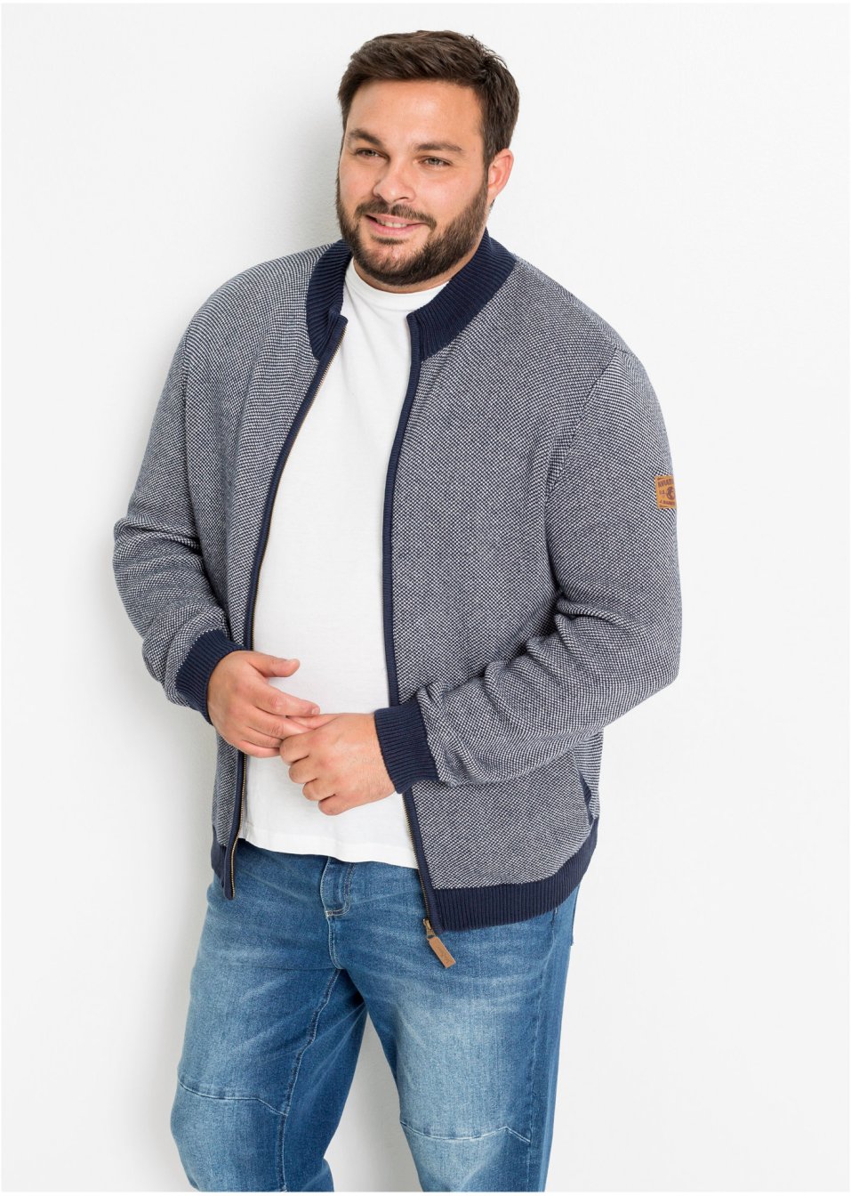 Gilet en maille à col montant