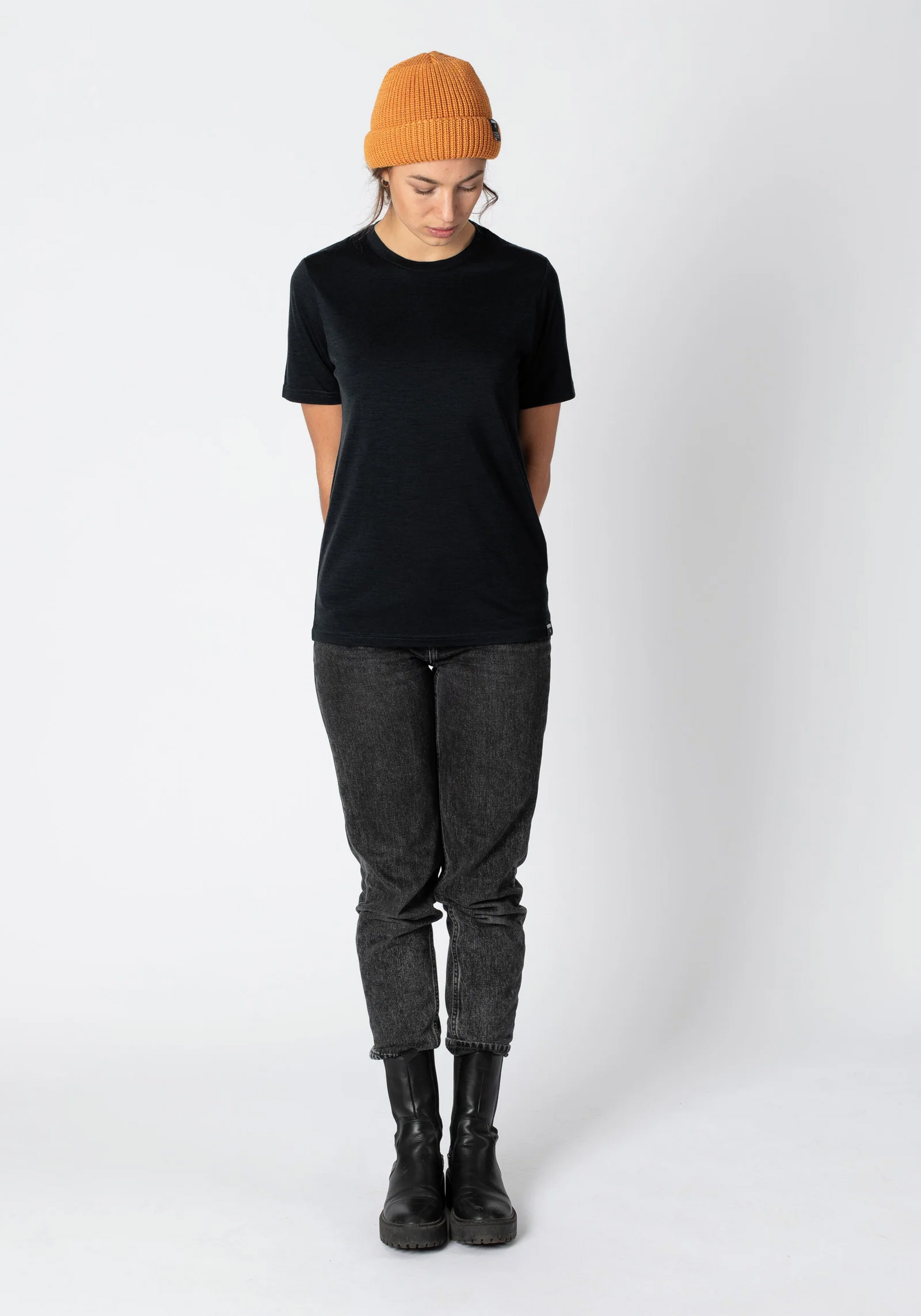 Jeckybeng The Merino Tee Unisex Deep Black