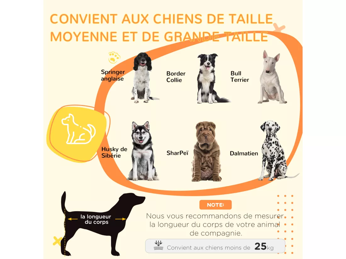 Cage pour chien sur pied - 2 portes verrouillables, coussin déhoussable inclus - acier filaire noir panneaux aspect bois gris