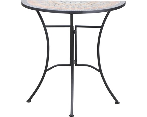 Siena Garden Prato balkontafel, steenmozaïeklook, 70x35x71 cm, grijs