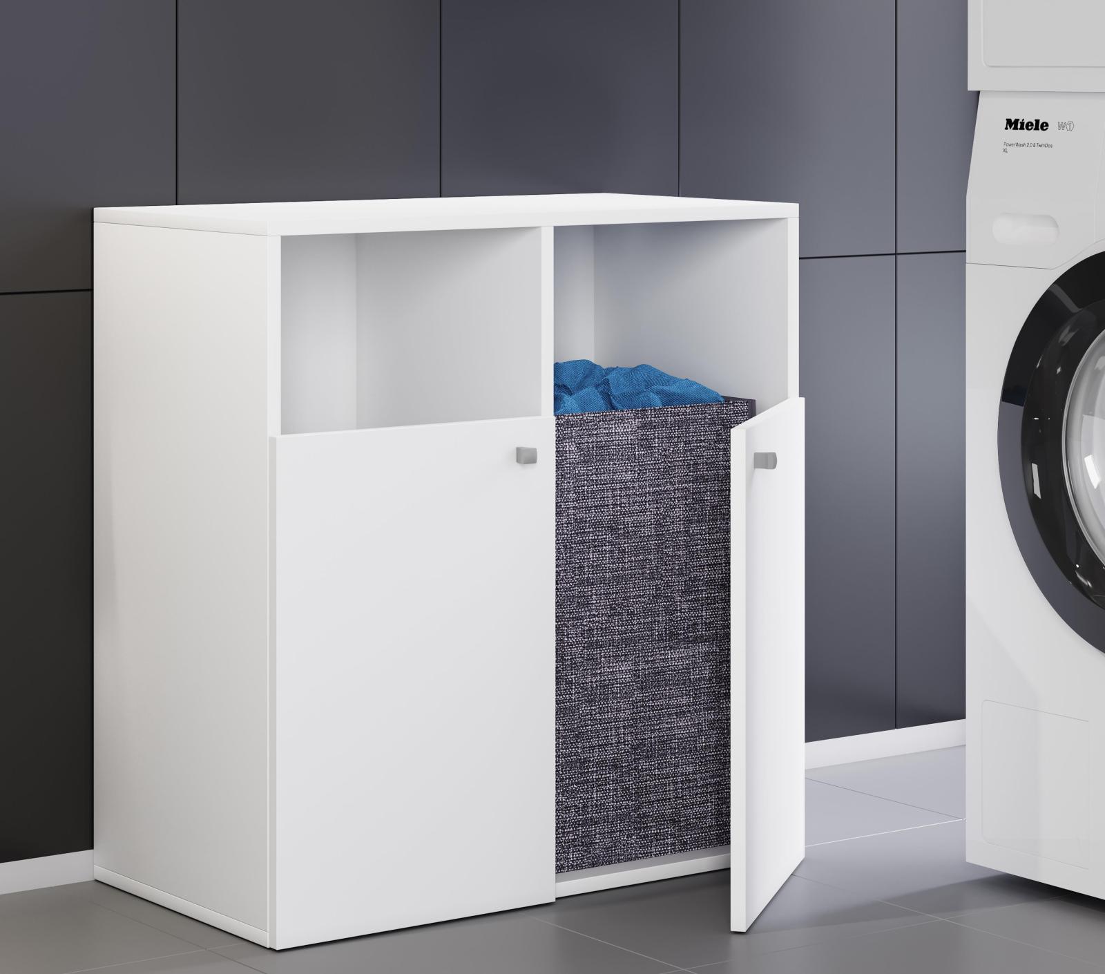 Wäscheschrank DRESO L - weiß - 74 cm hoch