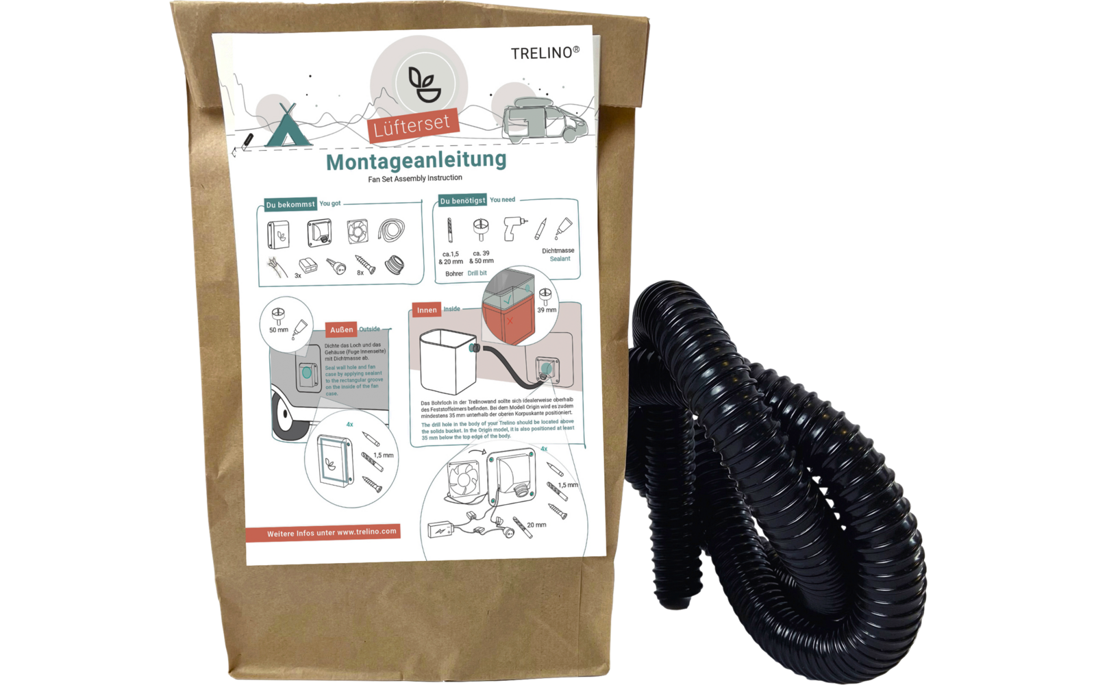 Trelino Lüfter Zubehörset 12 V