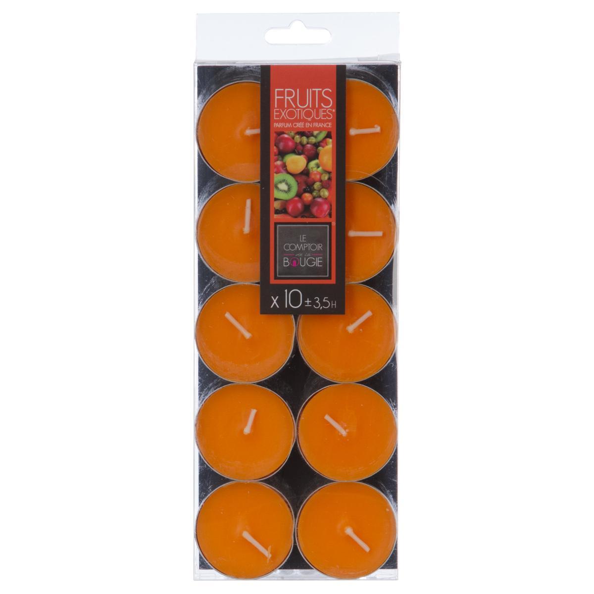 BOUGIE CHAUFFE PLAT PARFUMEE FRUIT EXOTIQUE X10 PIECES