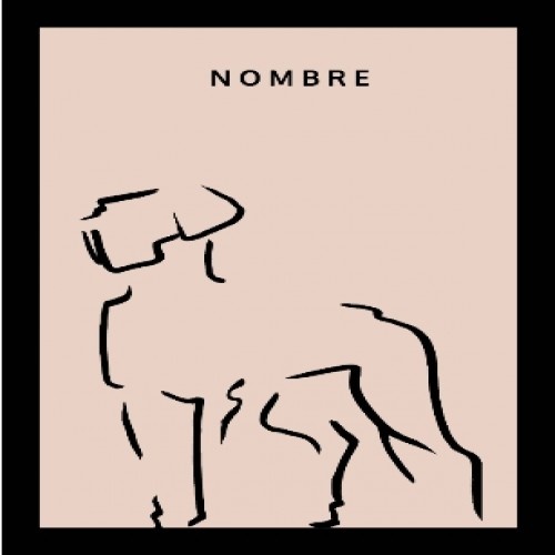 Ilustração de um Dogo em formato A4 com moldura rosa e preta.
