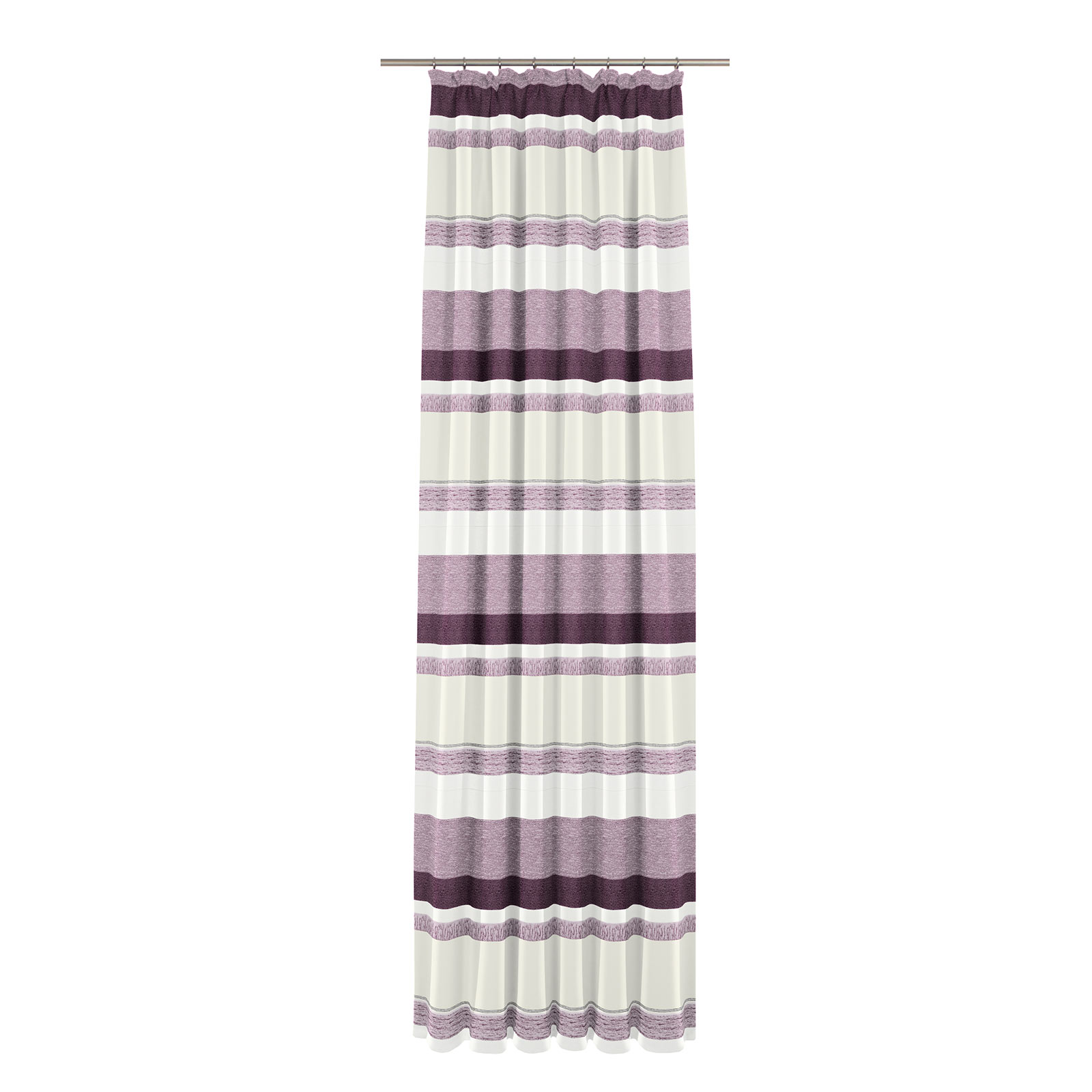 Einzelschal mit Kräuselband NOVARA - lila-natur - 135x145 cm