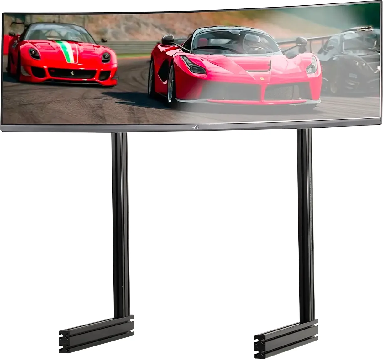 Next Level Racing Elite Free Standing Single Monitor Stand Black Edition Supports TV