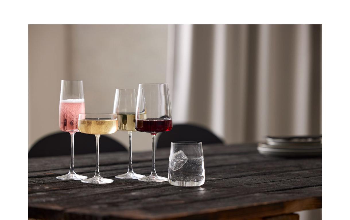 Champagnerglas Zero 4 Stück, 30 clSektgläser Set aus ultraklarem Kristallglas
