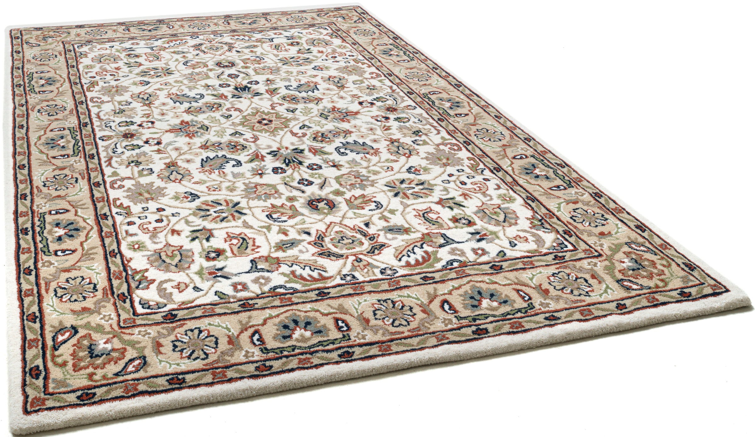 THEKO Wollteppich »Royal Orient Isfahan« rechteckig 14 mm Höhe handgetuftet, Orient-Optik, reine Wolle