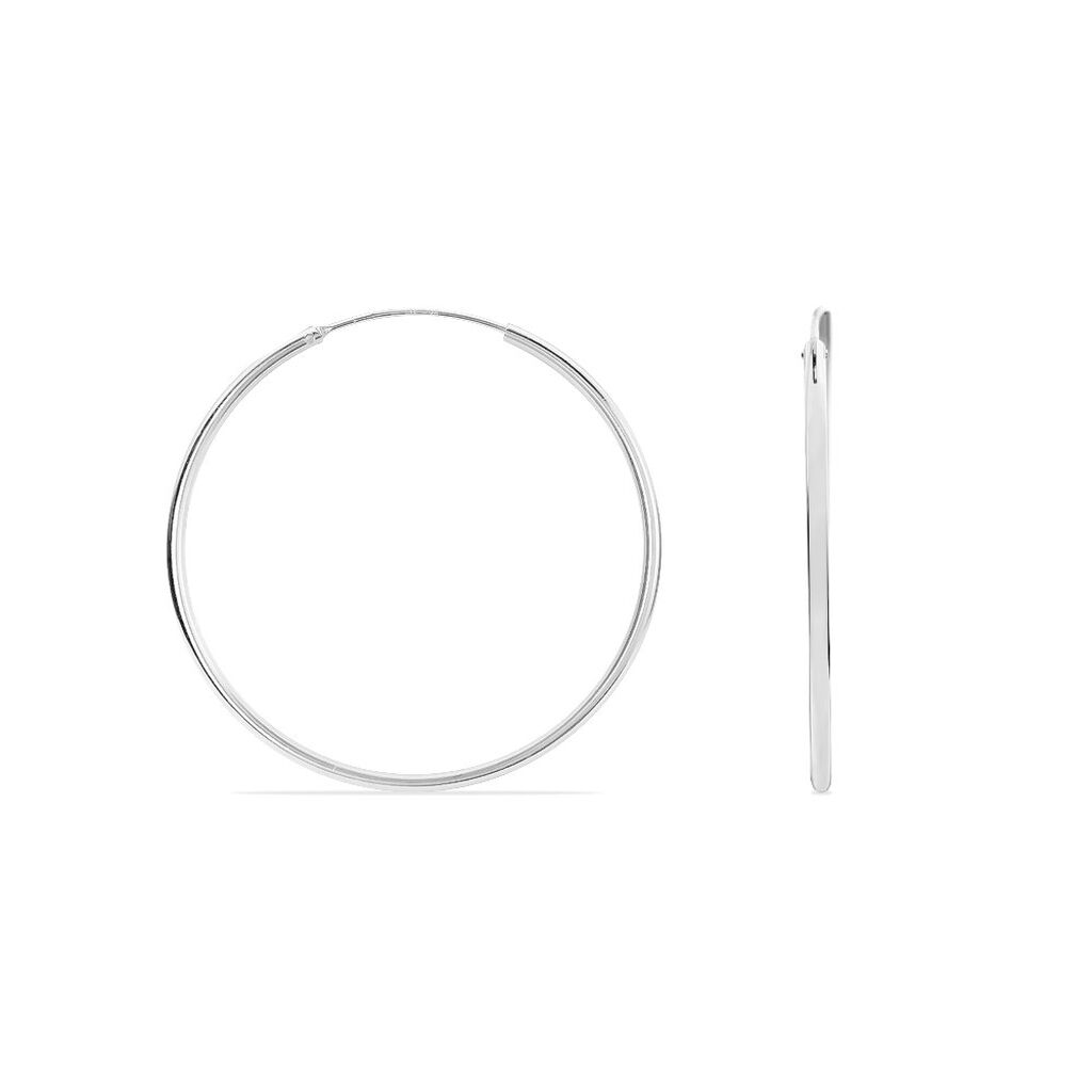 Créoles Argent Blanc Olympia