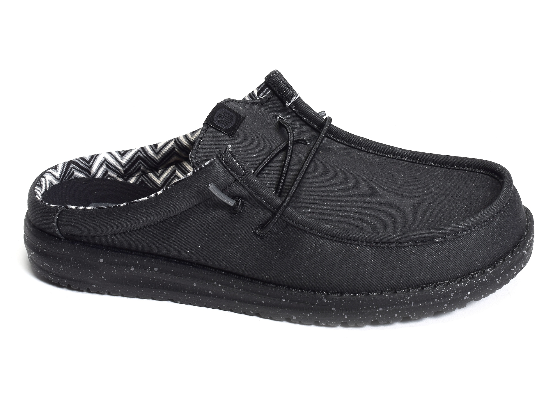 Wally slip canvas noir