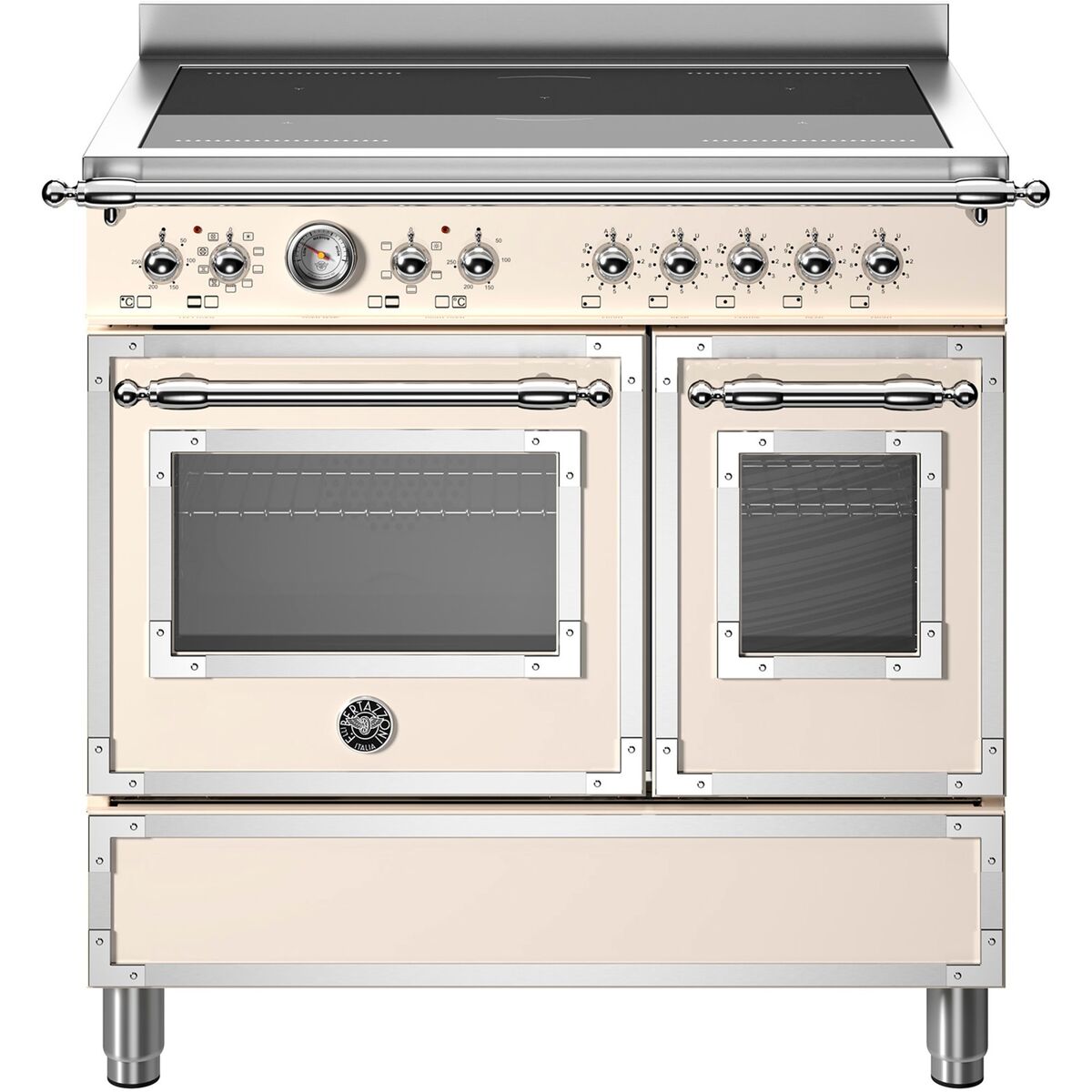 HER95I2EAVT Heritage Induksjonskomfyr med dobbeltovn 90 cm, Cremehvit