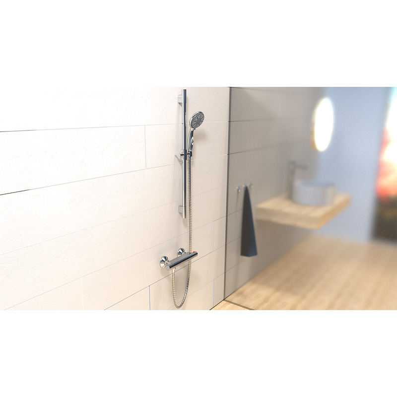 Schütte Aqua2Save doucheset met thermostatische douchekraan 5 standen chroom