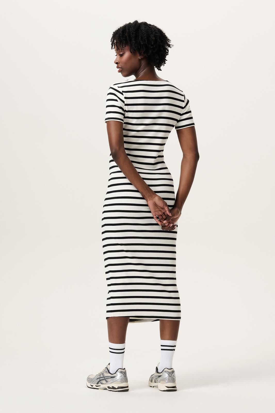 Noppies Maternity Jurk met voedingsfunctie Soiree - Cream Stripe