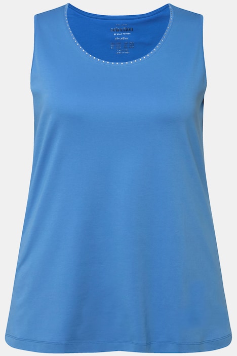 Pima Cotton-Top, A-Linie, Rundhals, ärmellos