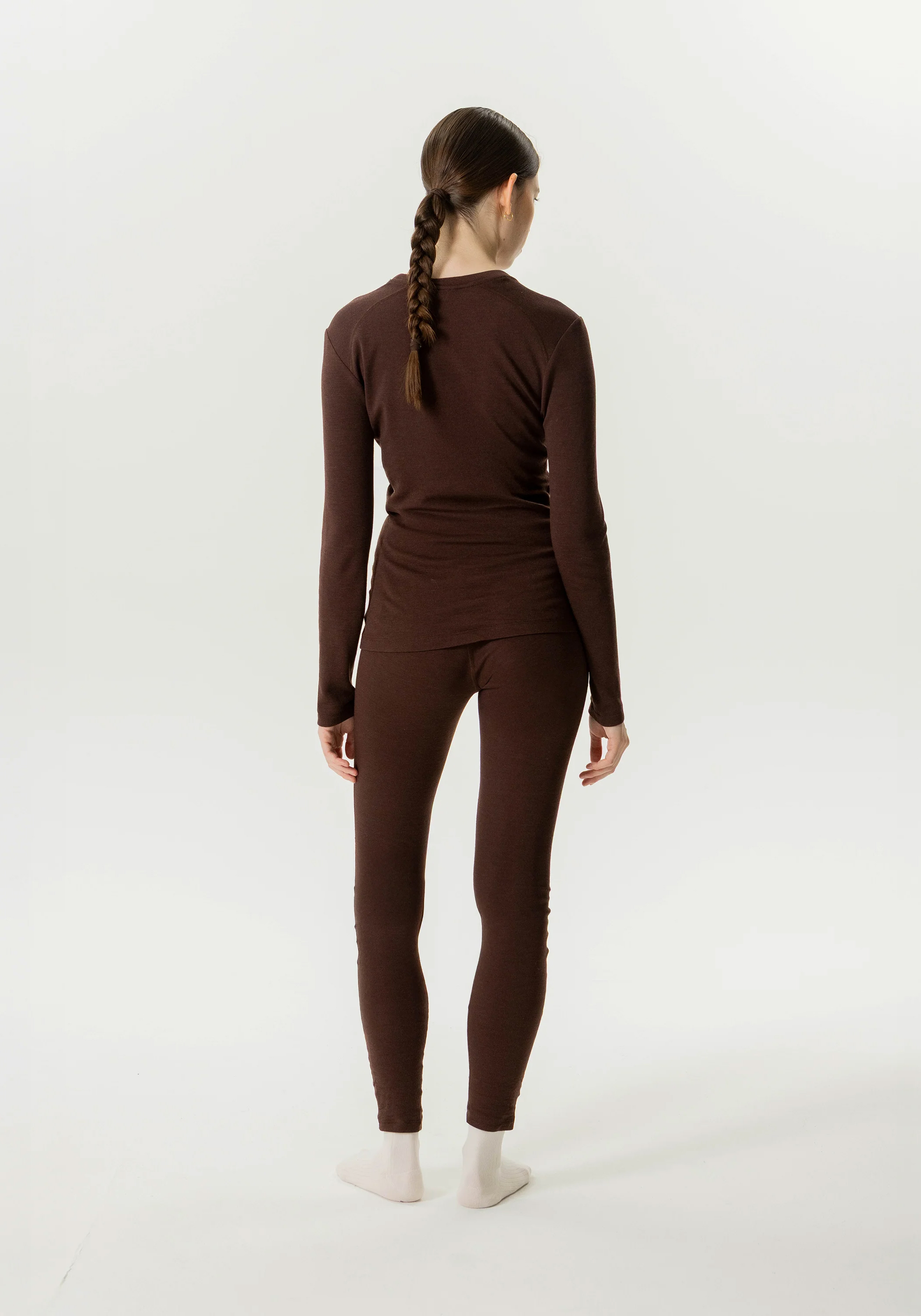 Rotauf Damen-Longsleeve Eco Merino 200 Maroon