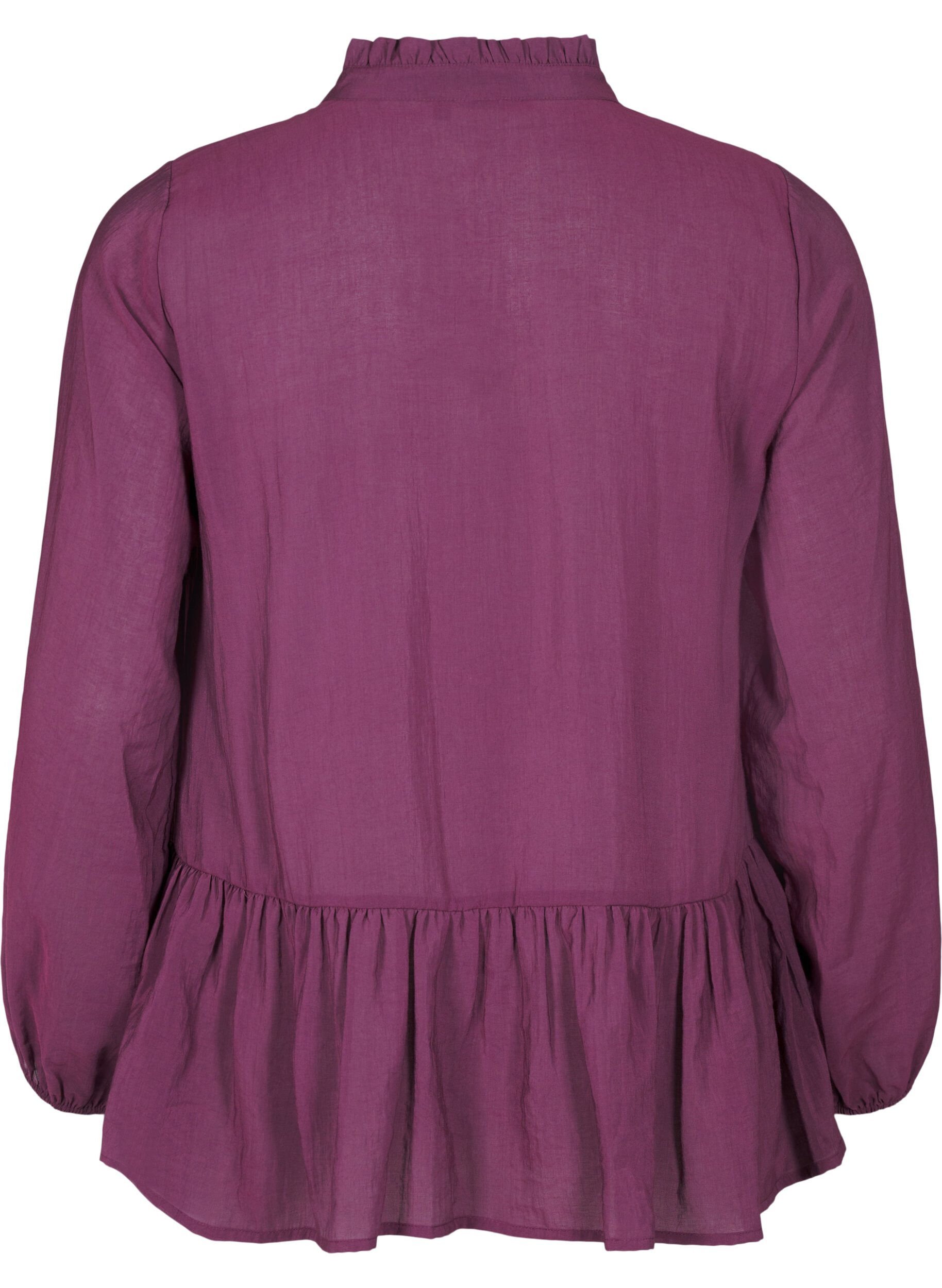 Viskose bluse med peplum
