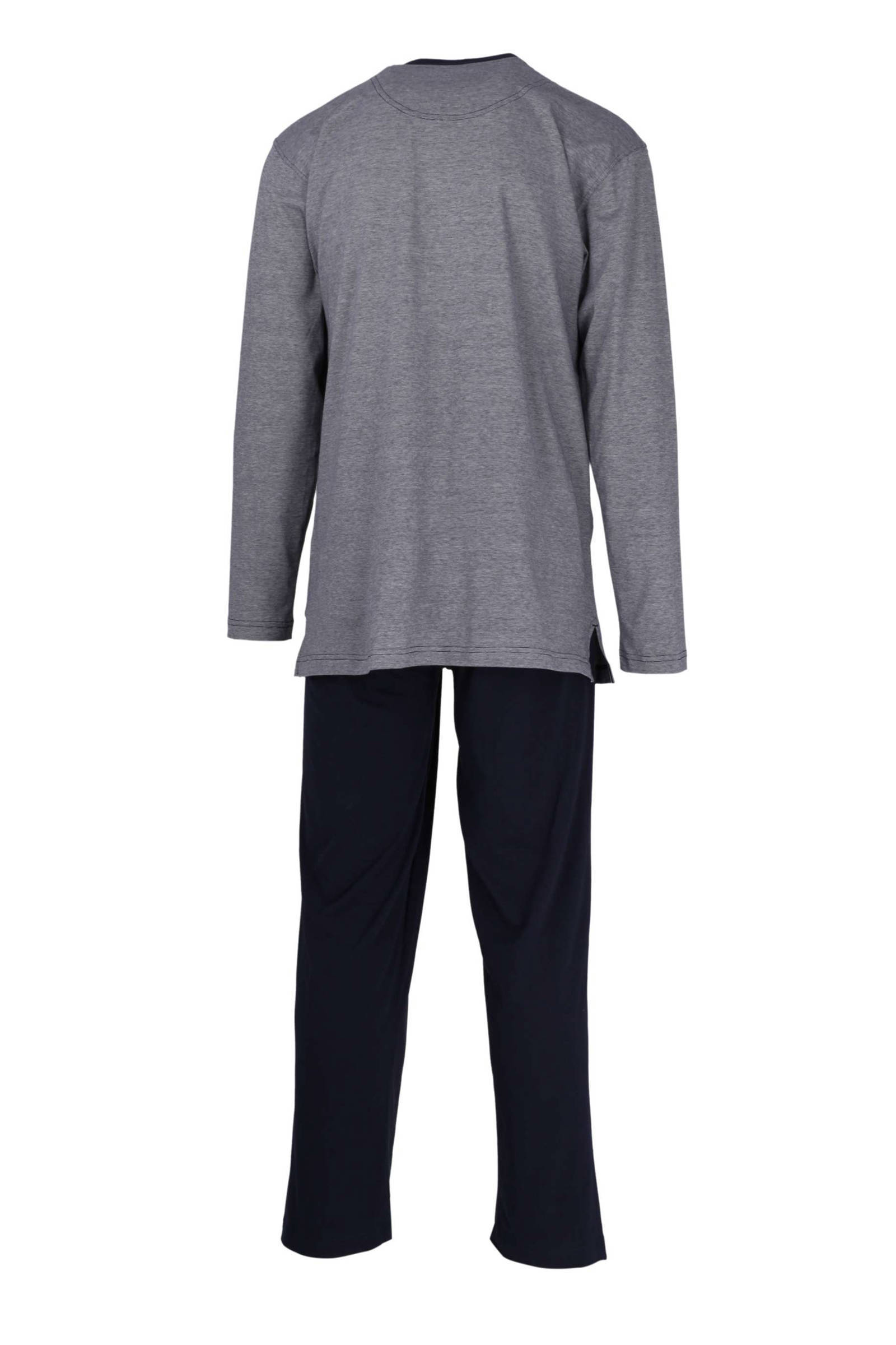 Ceceba +size pyjama grijs/donkerblauw