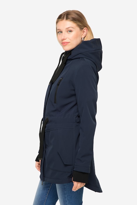 Softshell-Jacke, Fleece-Innenseite, Kapuze mit Teddyfutter